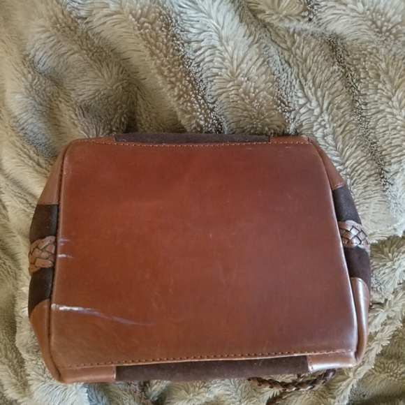 L.J.S. Collection Suede and Leather Crossbody Purse - Picture 5 of 6